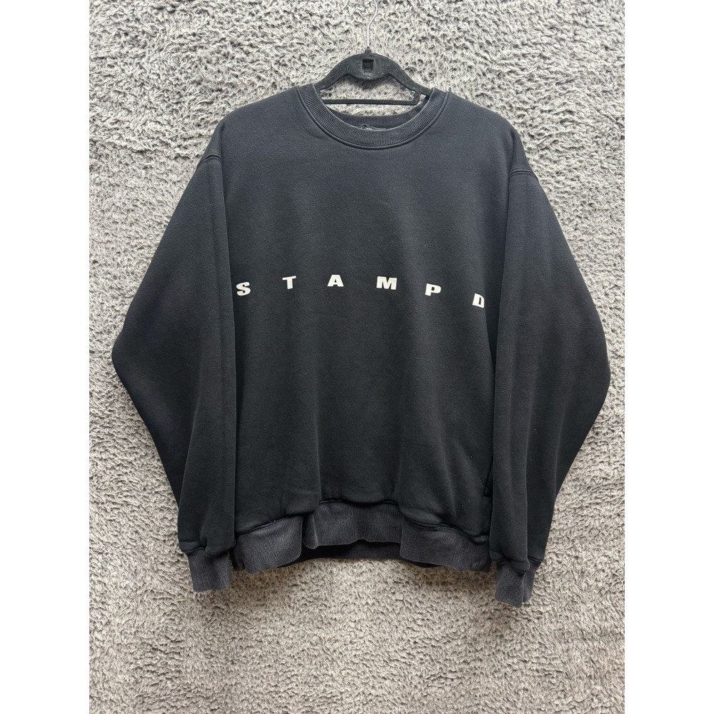 Stampd Technical Logo Crewneck Sweatshirt Black Mens‎ Size M
